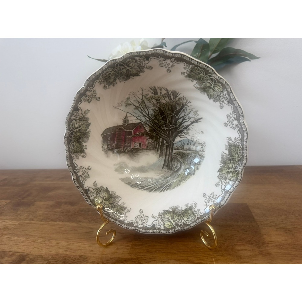 Vintage Johnson Brothers Friendly Village Autumn Mists‎ Serving Bowl England